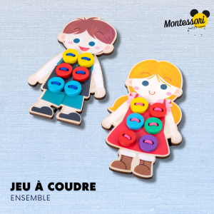 Jeu à coudre Montessori | Ensemble