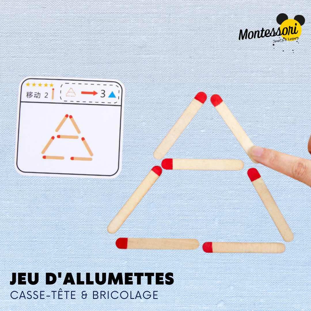 Jeu d’Allumettes Montessori | Casse tête, Bricolage – Image 3