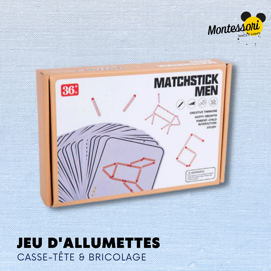 Jeu d’Allumettes Montessori | Casse tête, Bricolage