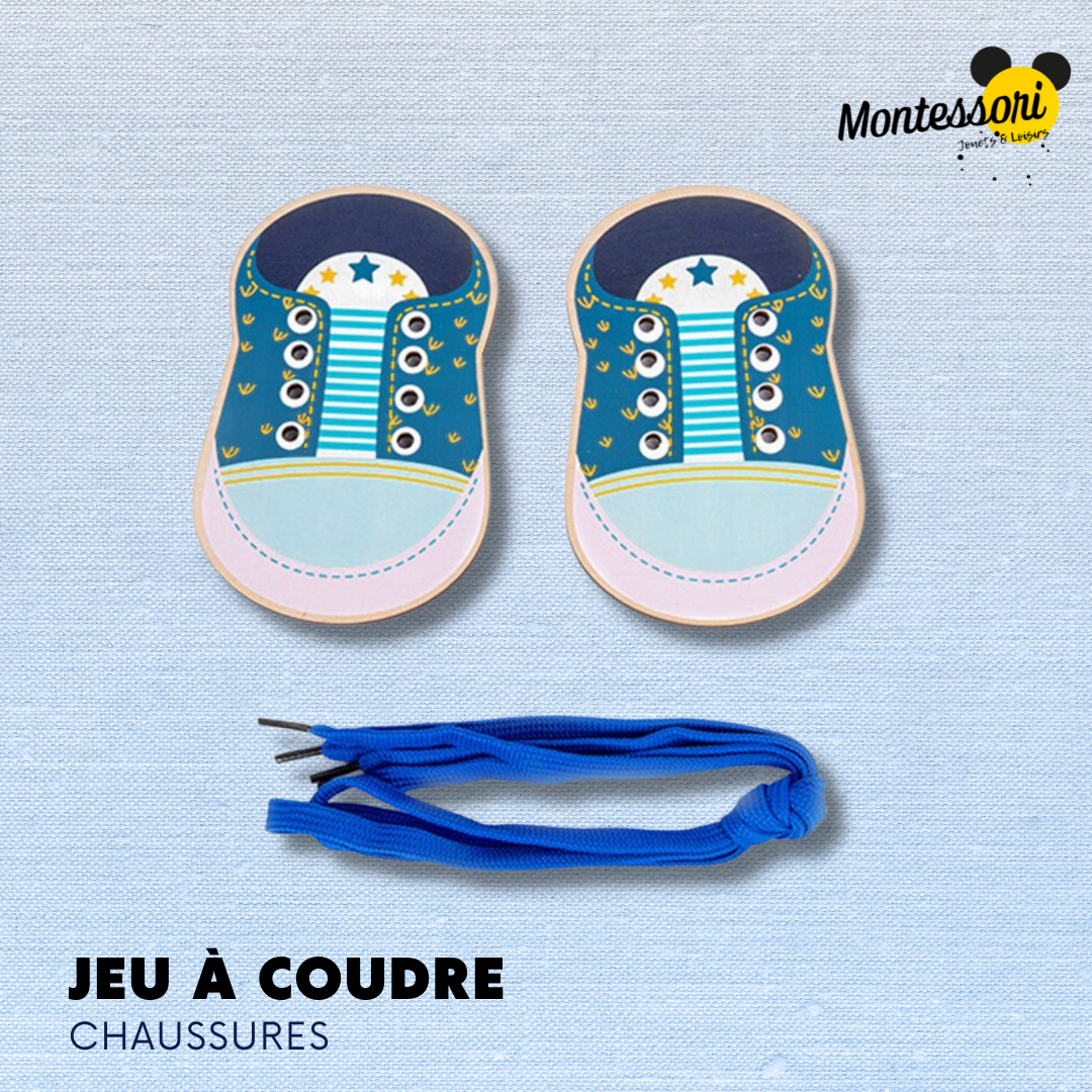 Jeu à coudre Montessori | Chaussure