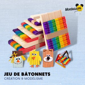 Jeu de Bâtonnets Montessori | Création, Modélisme