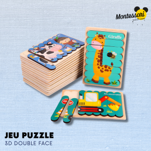 Jeu Montessori Puzzle | 3D Double Face