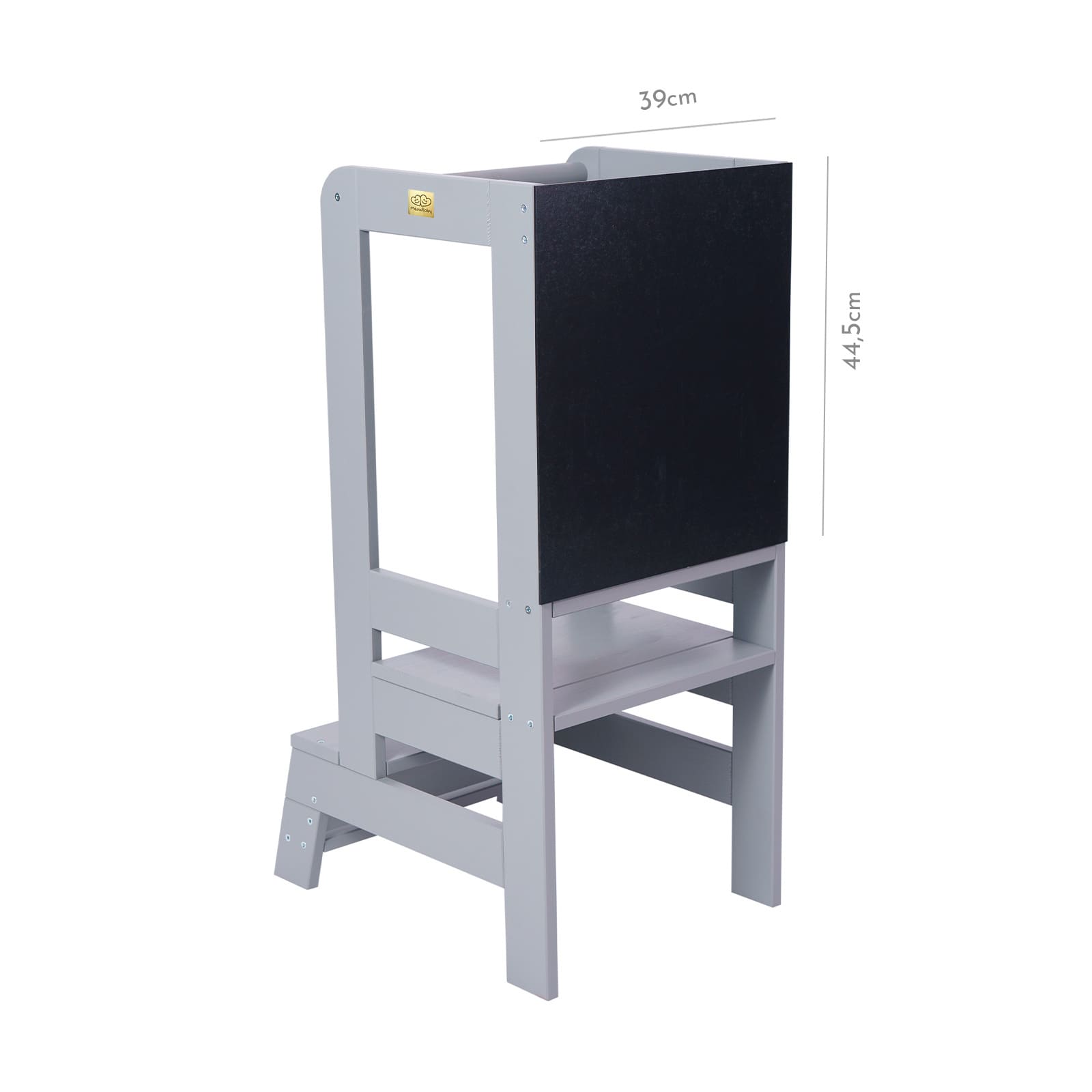 Tour d’Observation Montessori en Bois Kitchen Helper Gris Foncé avec un Tableau – Image 6