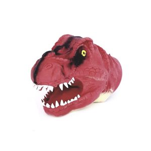 Zinzin – Marionnette Silicone Dinosaure T-Rex Rouge