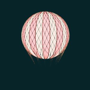 Montgolfière Suspension Lumineuse Rose et Crème