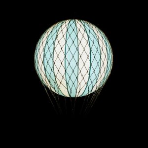 Montgolfière Suspension Lumineuse Bleu Ciel et Crème