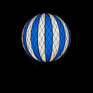 Montgolfière Suspension Lumineuse Bleue et Crème