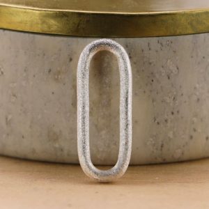 Petite maille ovale mate en Argent massif