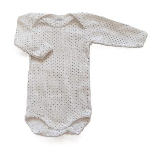 Body blanc pois noir bébé fille 1 MOIS PETIT BATEAU