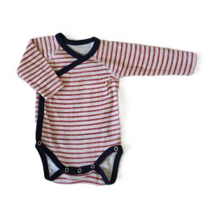 Body rayé rouge blanc bébé garçon 1 MOIS POMMETTE