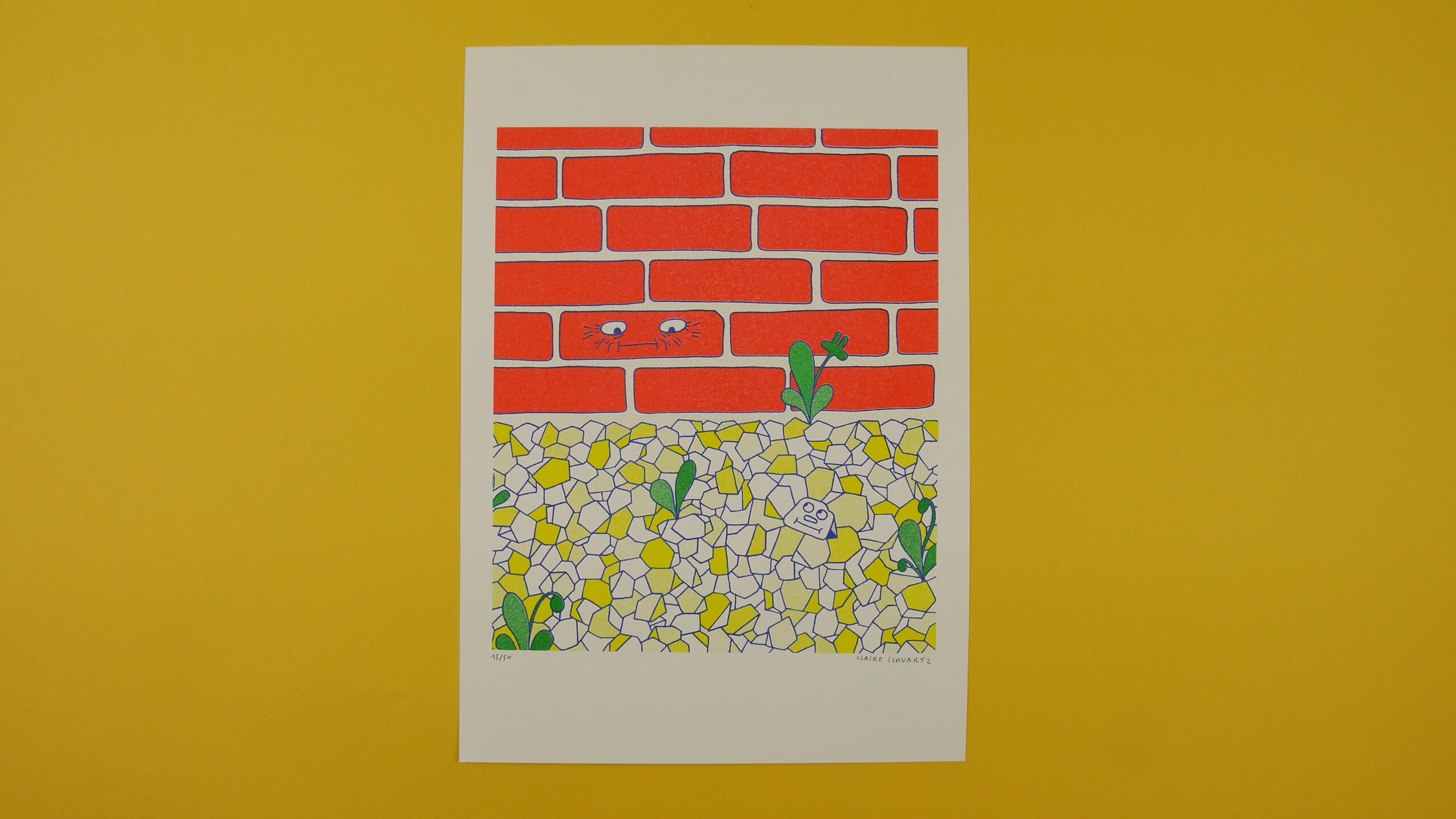 Gravillon de pavillon – Mur de briques