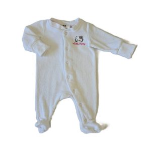 Pyjama velours blanc Hello Kitty bébé fille 0 MOIS H&M