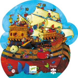 Puzzle Silhouette 54 Pièces – 5 ans et Plus – Le Bateau de Barberousse