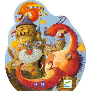 Puzzle Silhouette 54 Pièces – 5 ans et Plus – Vaillant et Les Dragons