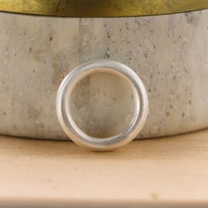 Petite maille ronde mate en Argent massif