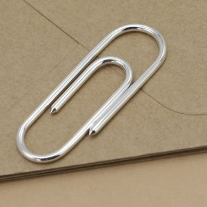 Pince à billet trombone en Argent massif