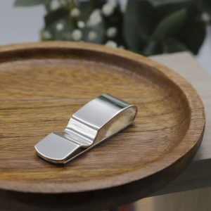 Pince à billets plate en Argent massif