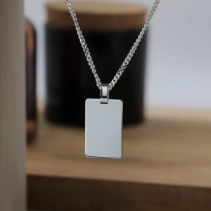 Pendentif rectangle en Argent massif