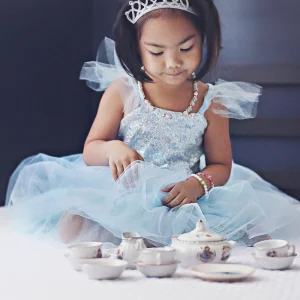 Robe Scintillante Princesse Bleue 3/4 ans