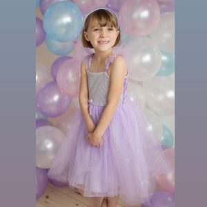 Robe Scintillante Princesse Parme 5/6 ans