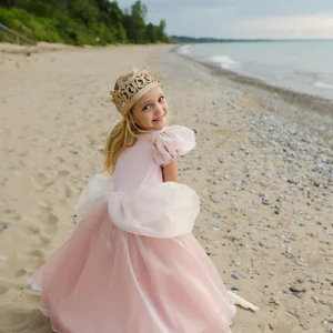Robe de Princesse Rose Poudré 5/6 ans