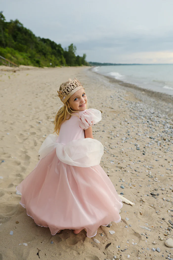 Robe de Princesse Rose Poudré 7/8 ans – Image 2