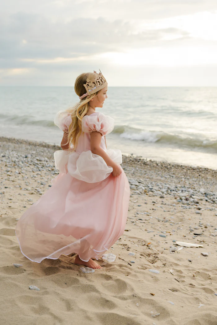 Robe de Princesse Rose Poudré 7/8 ans