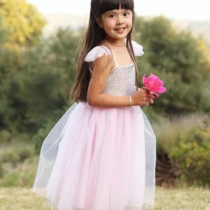 Robe Scintillante Princesse Rose 7/8 ans