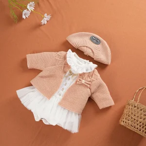 Tenue Bébé Reborn Chic Veste Saumon