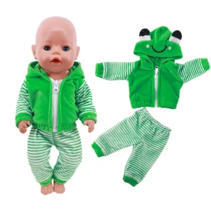 Tenue Bébé Reborn Rayures Vertes