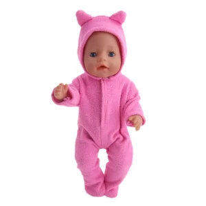 Tenue Bébé Reborn Combi Rose