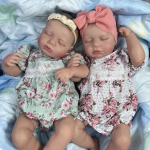 Bébés Reborn Jumelles Gloria et Adriana – Duo en Vinyle Réaliste