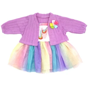 Tenue Bébé Reborn Arc-en-ciel
