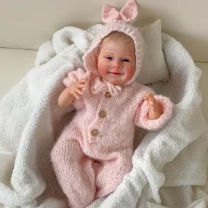Bébé Reborn Fille Aurélie – Poupée réaliste de 49 cm avec accessoires