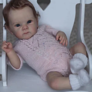 Bébé Reborn Fille Loane – Poupée réaliste de 45 cm avec accessoires