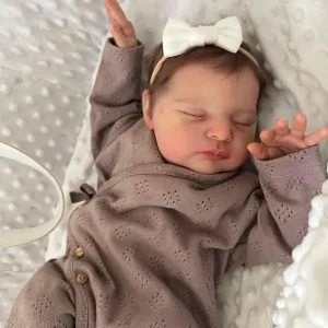 Bébé Reborn Fille Marina – Poupée réaliste de 49 cm avec accessoires