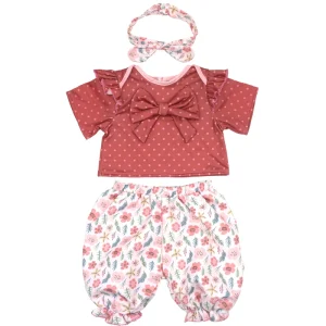 Tenue Bébé Reborn Pois et Fleurs