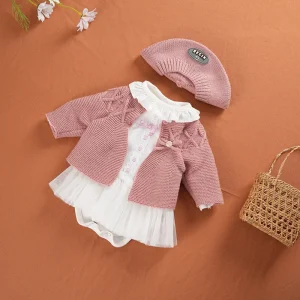 Tenue Bébé Reborn Chic Veste Rose