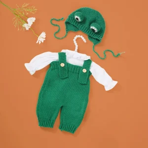 Tenue Bébé Reborn Salopette Verte