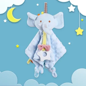 Doudou Reborn Eléphant Bleu