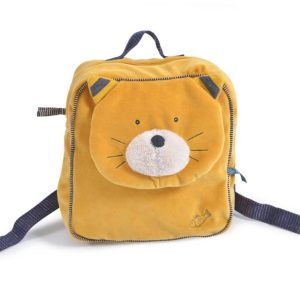 Bagagerie des Petits – Gamme MR Les Moustaches – Sac à Dos Chat Moutarde