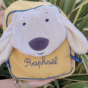 Bagagerie des Petits – Collection Puce et Pilou – Sac à Dos Chien Pilou Brodé
