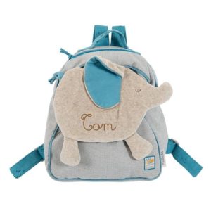 Bagagerie des Petits – Gamme Sous mon Baobab – Sac à Dos Eléphant Brodé