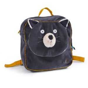 Bagagerie des Petits – Gamme MR Les Moustaches – Sac à Dos Chat Gris