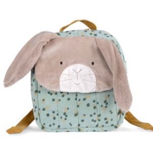 Bagagerie des Petits – Gamme 3 Petits Lapins – Sac à Dos Lapin Sauge