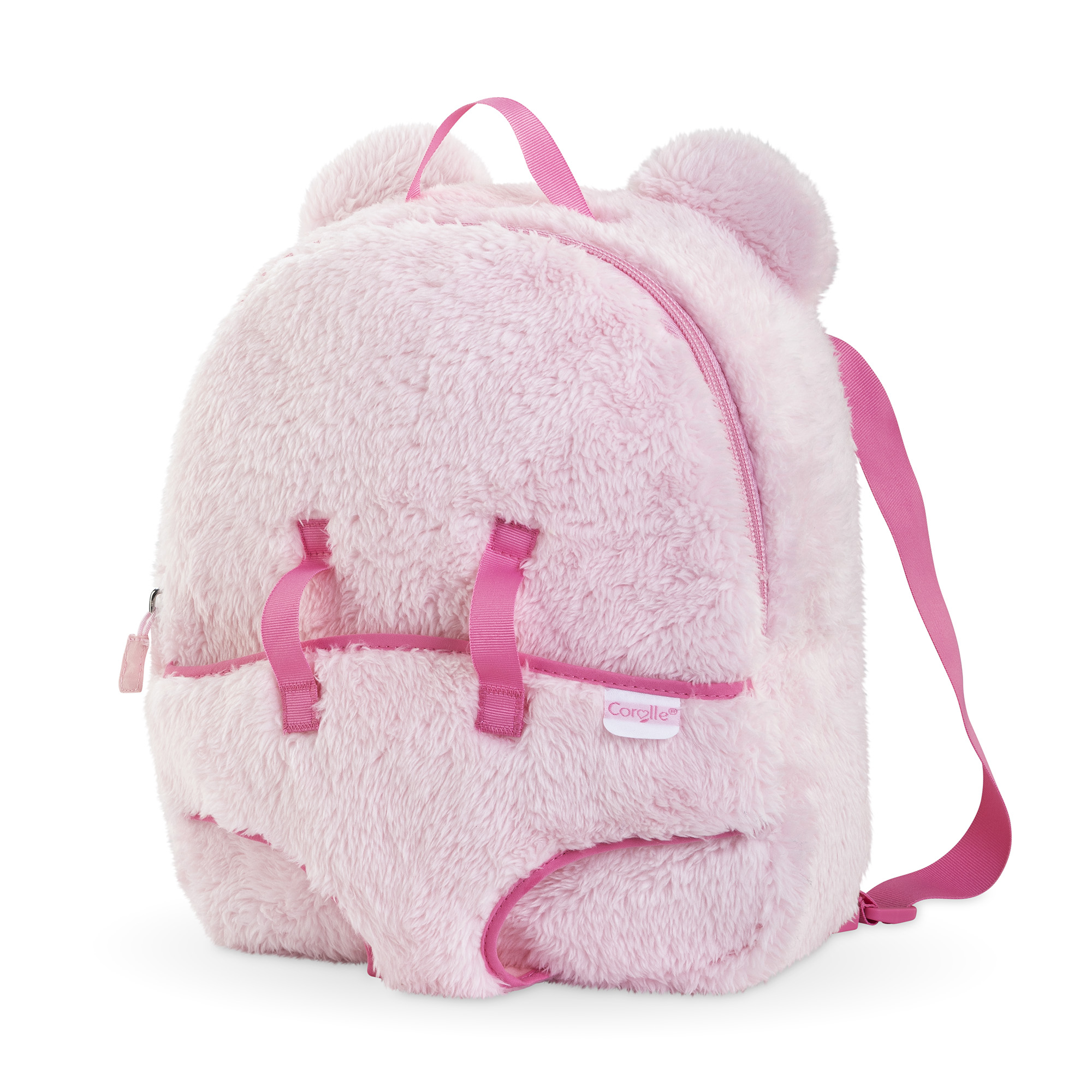 Sac à Dos Porte Bébé Peluche Rose – Image 2
