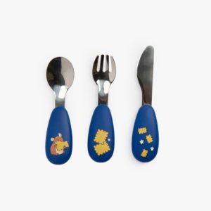 Coffret 3 Couverts en Silicone – Collection Puce et Pilou