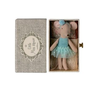 Maileg – Souris Ballerine Bleue dans son Tiroir