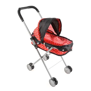 Poussette pour Bébé Reborn Motifs Pois Rouges