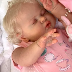 Poupée Reborn Fille Léonore – Poupée réaliste de 60 cm avec accessoires